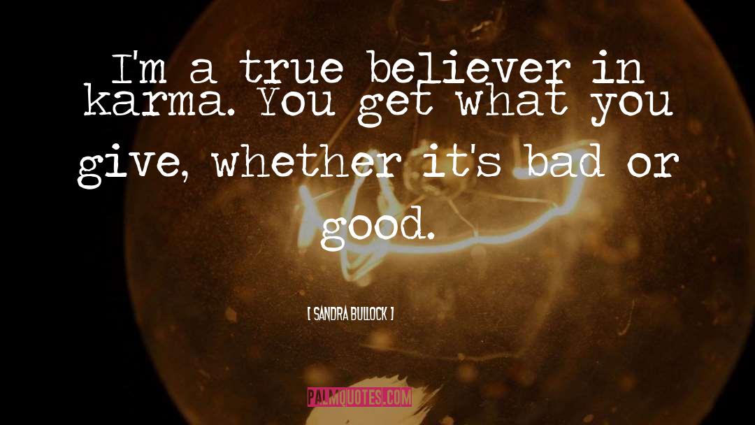 Karma Bonadage quotes by Sandra Bullock