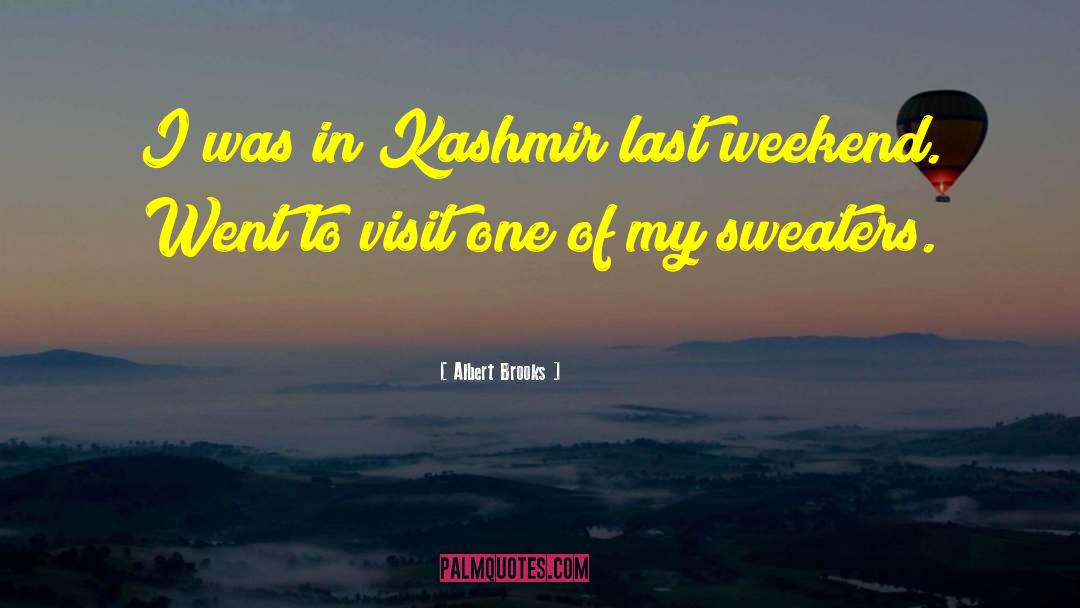 Kashmir Beautiful quotes by Albert Brooks