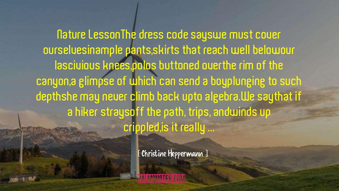 Katadyn Hiker quotes by Christine Heppermann