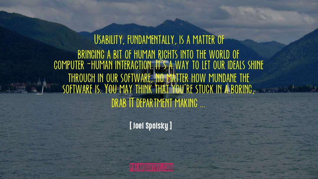 Kaufmanns Department quotes by Joel Spolsky