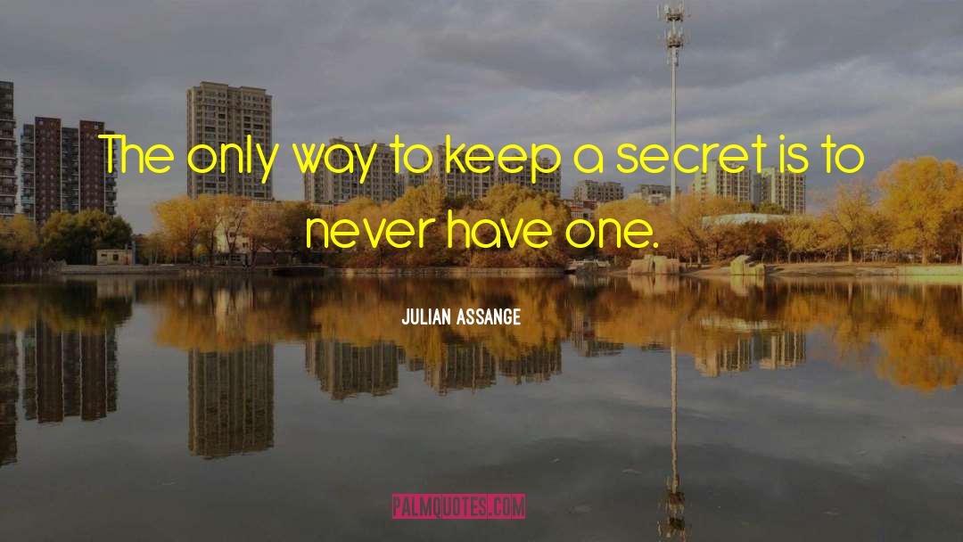 Keep A Secret quotes by Julian Assange