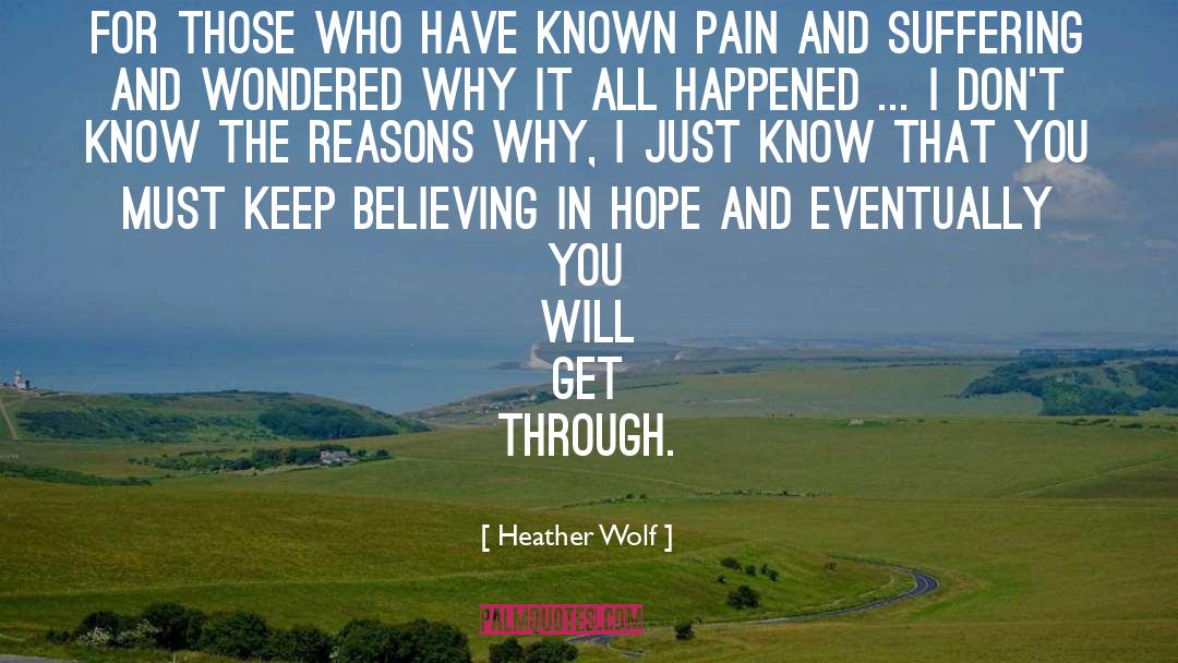 Keep Believing quotes by Heather Wolf