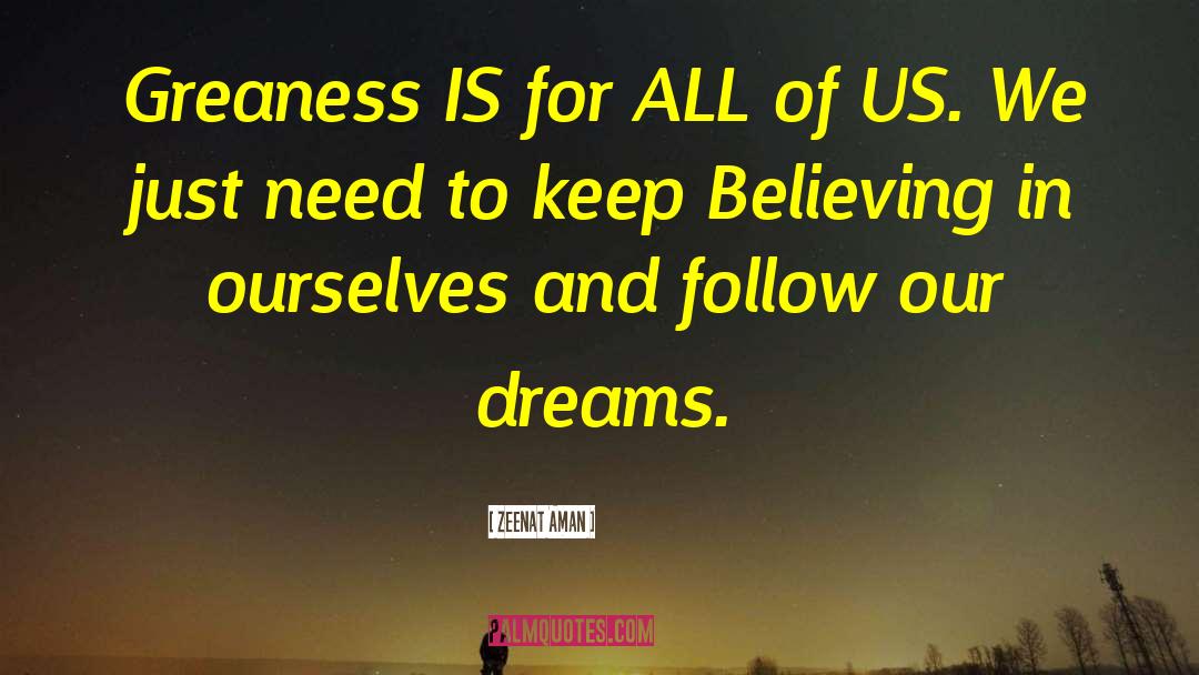 Keep Believing quotes by Zeenat Aman