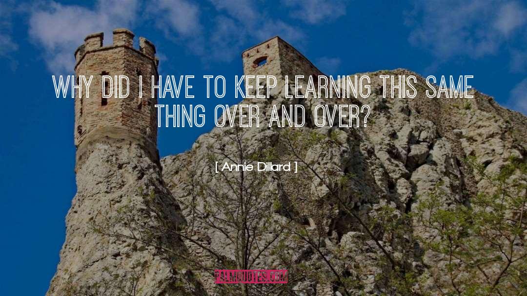 Keep Learning quotes by Annie Dillard