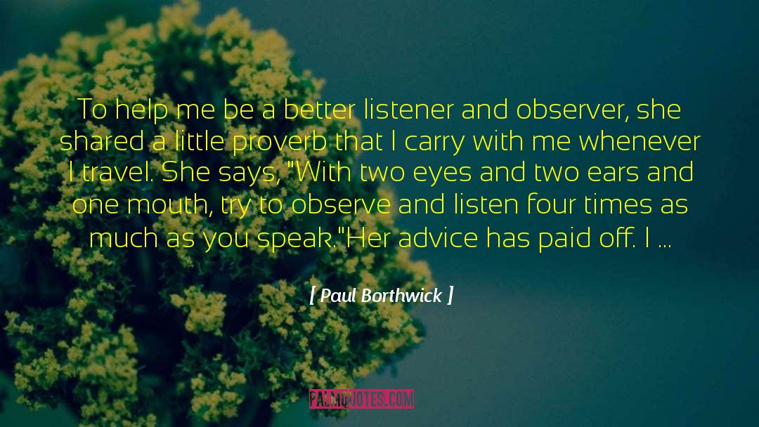 Keep Silent quotes by Paul Borthwick