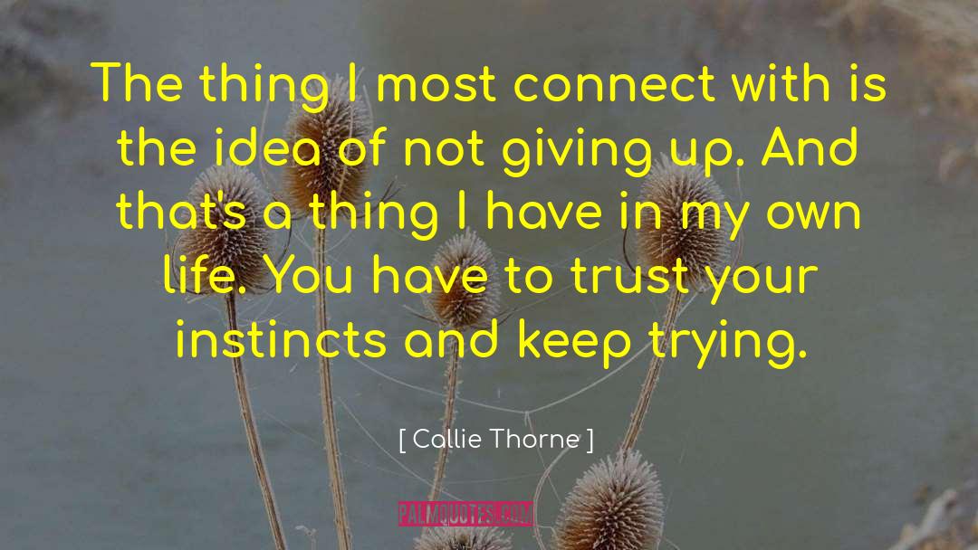 Keep Trying quotes by Callie Thorne
