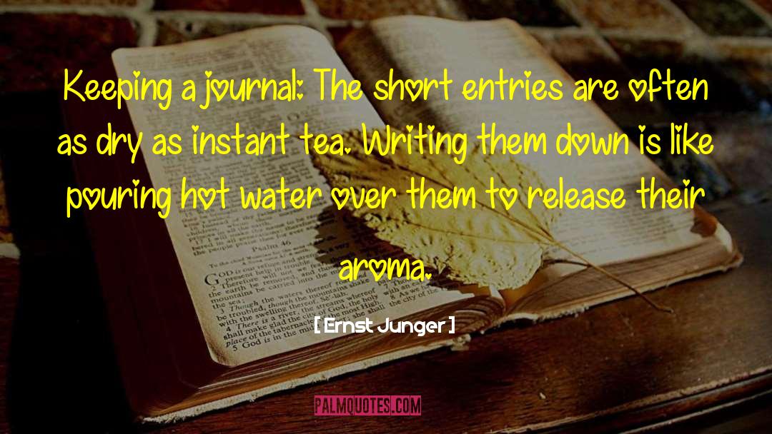 Keeping A Journal quotes by Ernst Junger