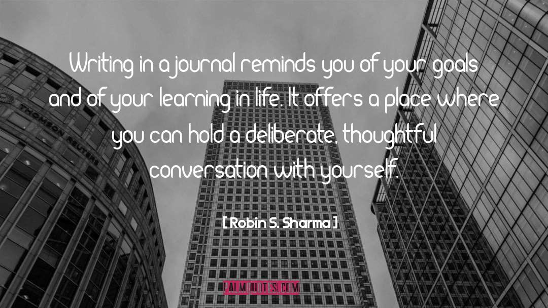 Keeping A Journal quotes by Robin S. Sharma