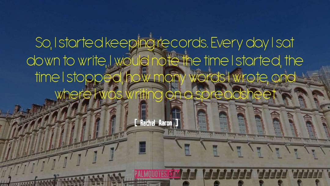 Keeping Records quotes by Rachel Aaron