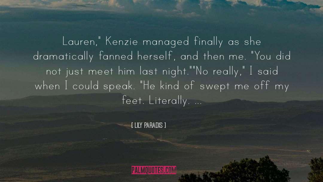 Kenzie quotes by Lily Paradis
