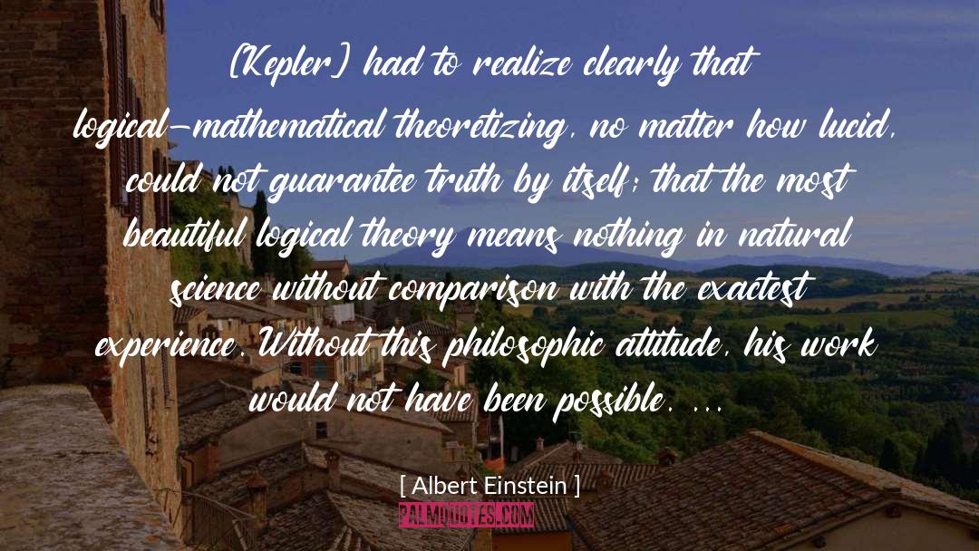 Kepler quotes by Albert Einstein