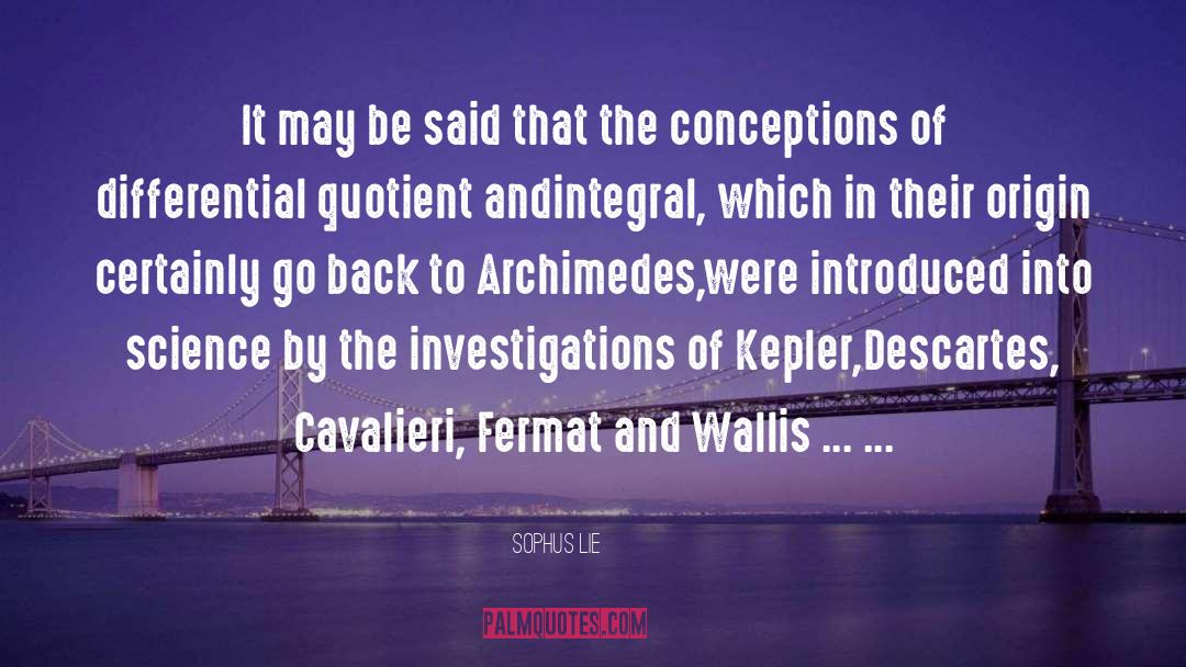 Kepler quotes by Sophus Lie