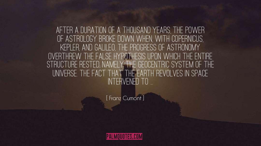 Kepler quotes by Franz Cumont