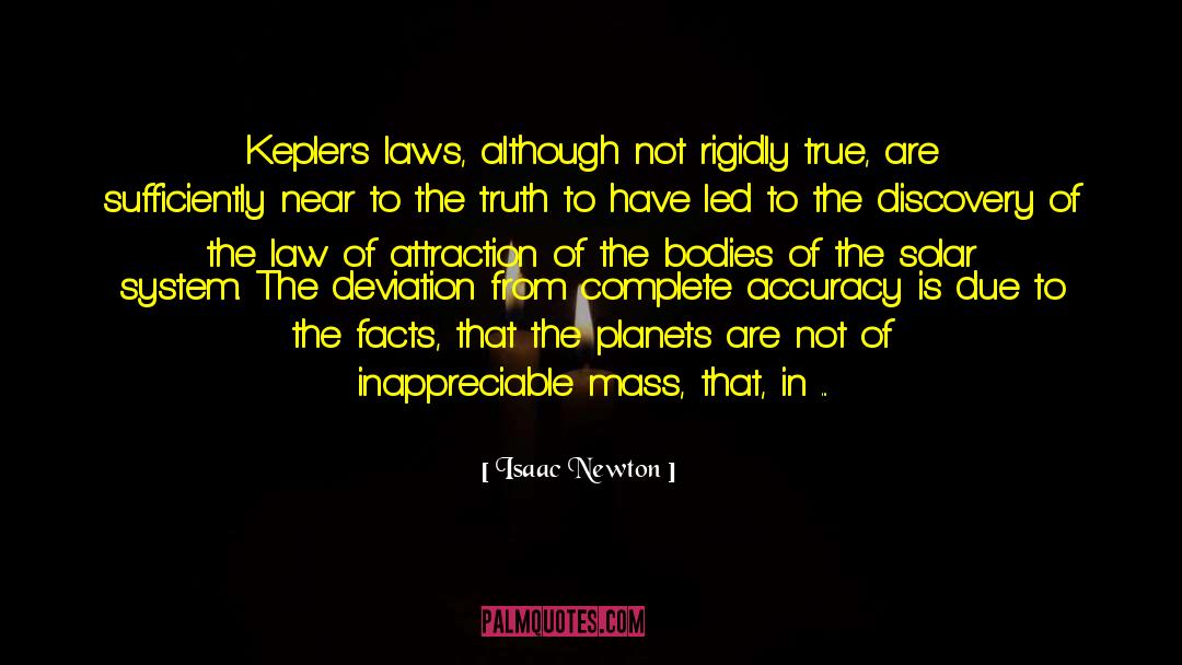 Kepler S Laws quotes by Isaac Newton