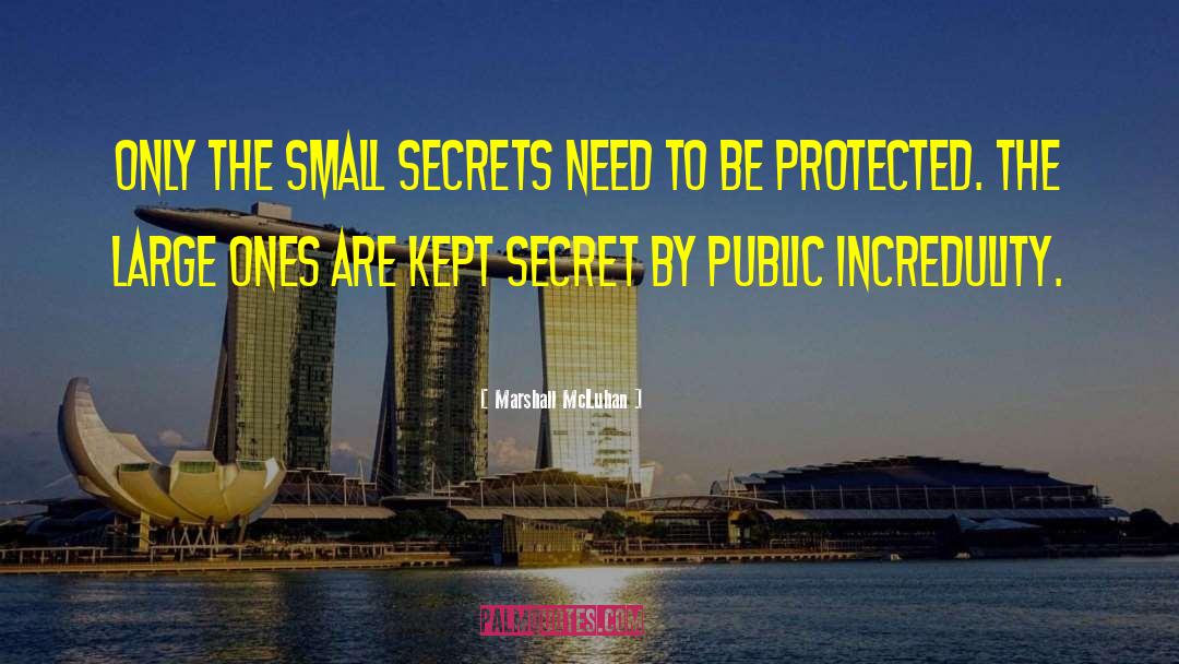 Kept Secrets quotes by Marshall McLuhan