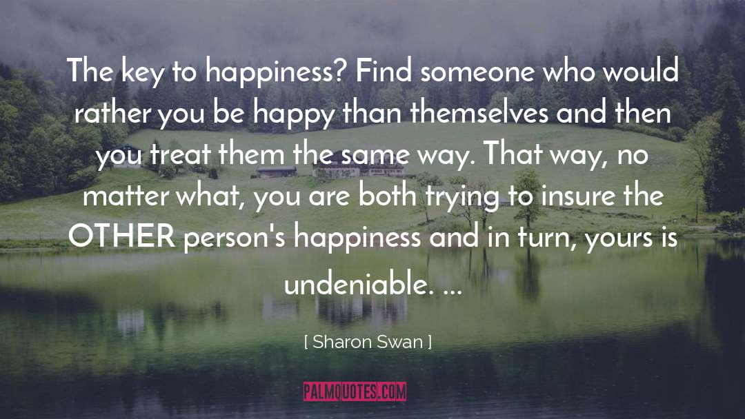 Key To Happiness quotes by Sharon Swan