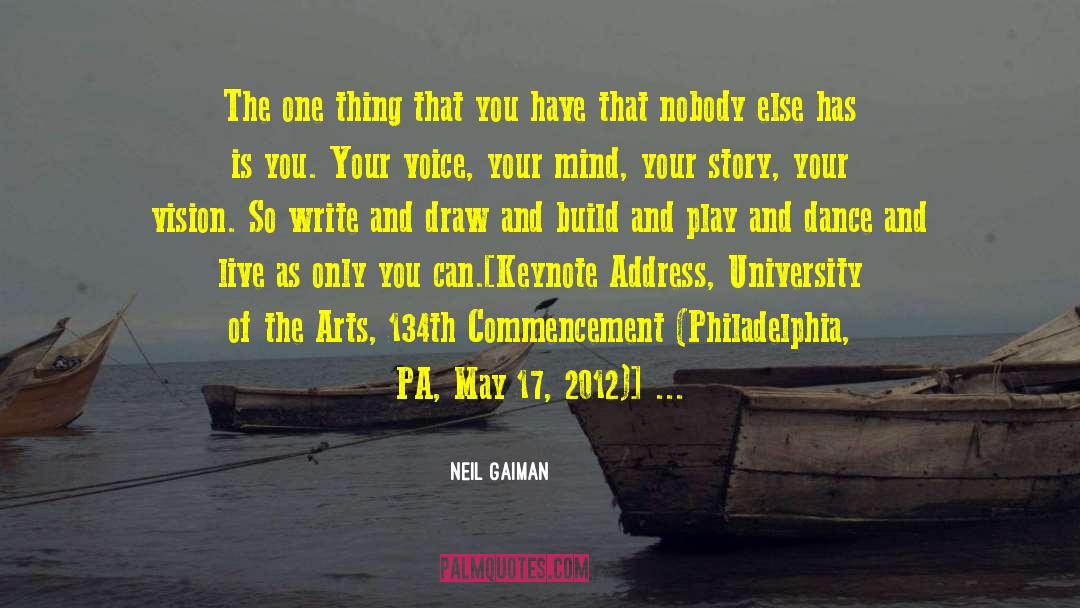 Keynote quotes by Neil Gaiman