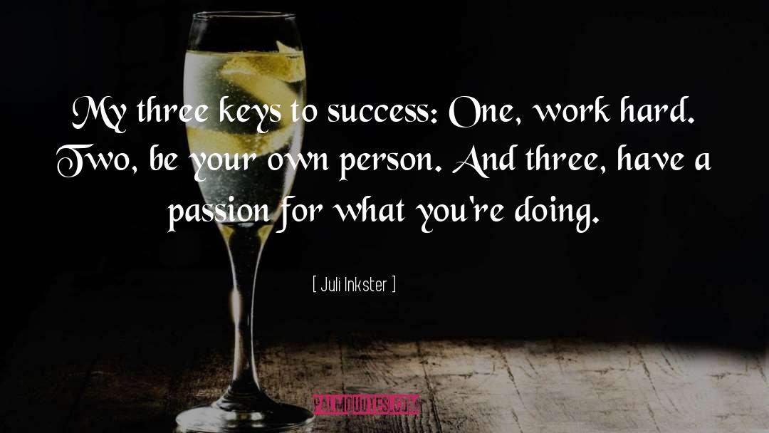 Keys To Success quotes by Juli Inkster