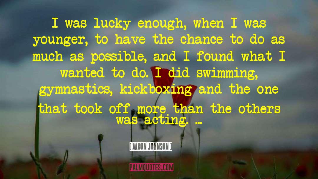 Kickboxing quotes by Aaron Johnson