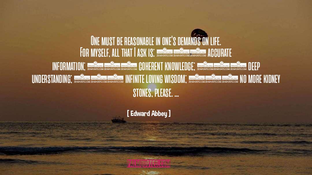 Kidney Stones quotes by Edward Abbey