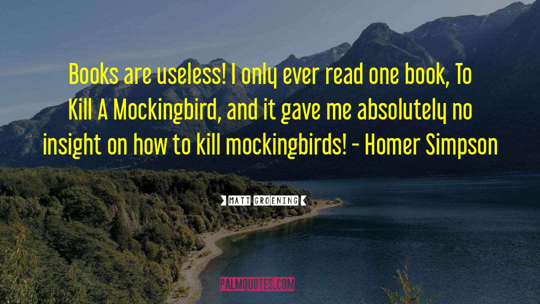 Kill A Mockingbird Novel quotes by Matt Groening