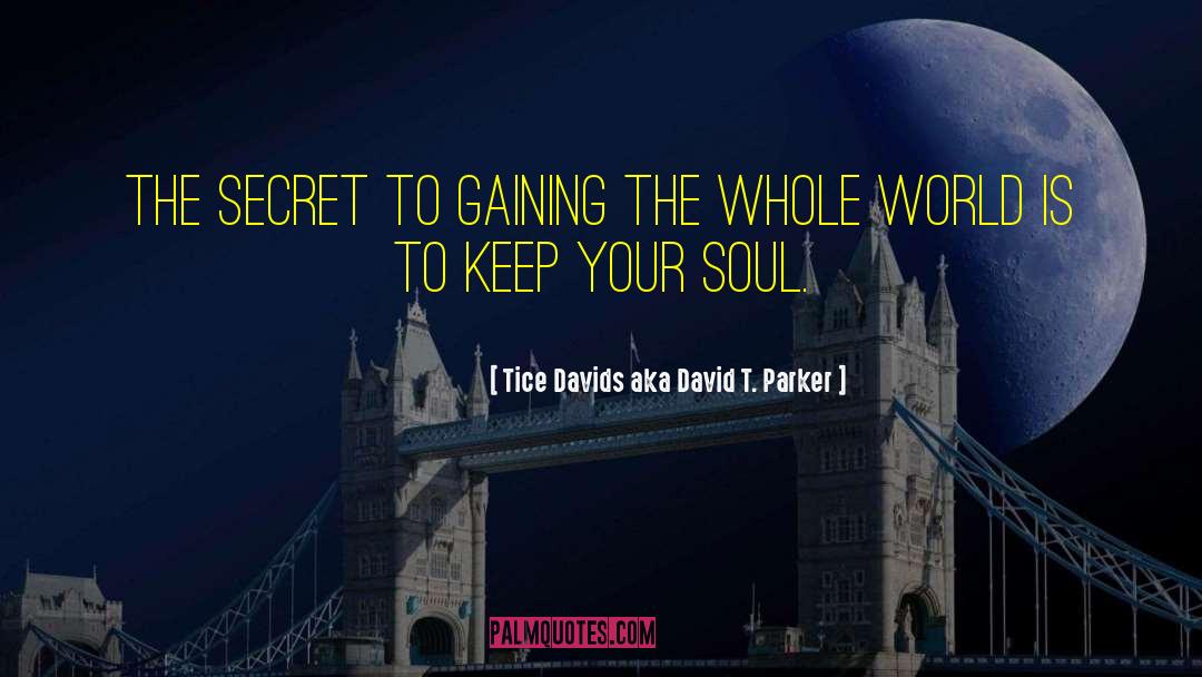 Killing The Soul quotes by Tice Davids Aka David T. Parker