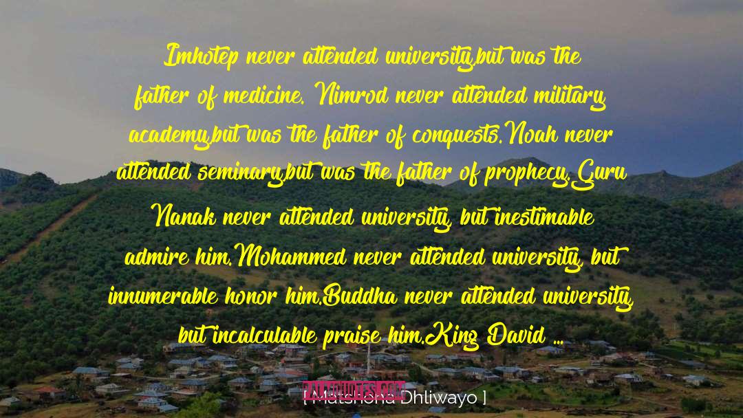 King David quotes by Matshona Dhliwayo