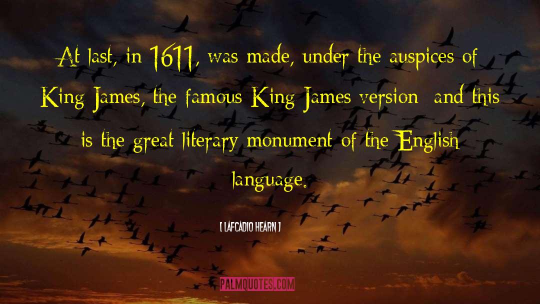 King James quotes by Lafcadio Hearn