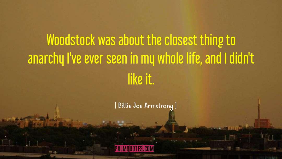 Kinman Woodstock quotes by Billie Joe Armstrong