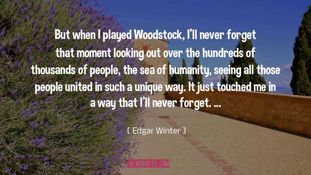 Kinman Woodstock quotes by Edgar Winter