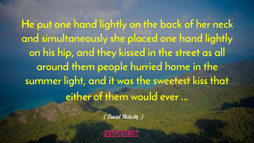 Kissing Back Is Instinct quotes by David Nicholls