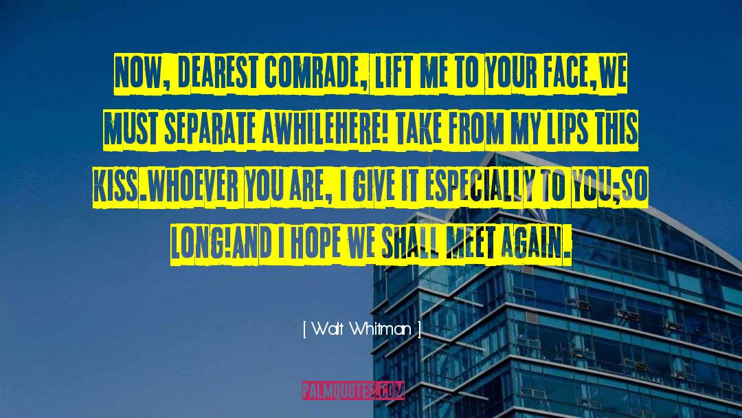 Kissing Freud quotes by Walt Whitman