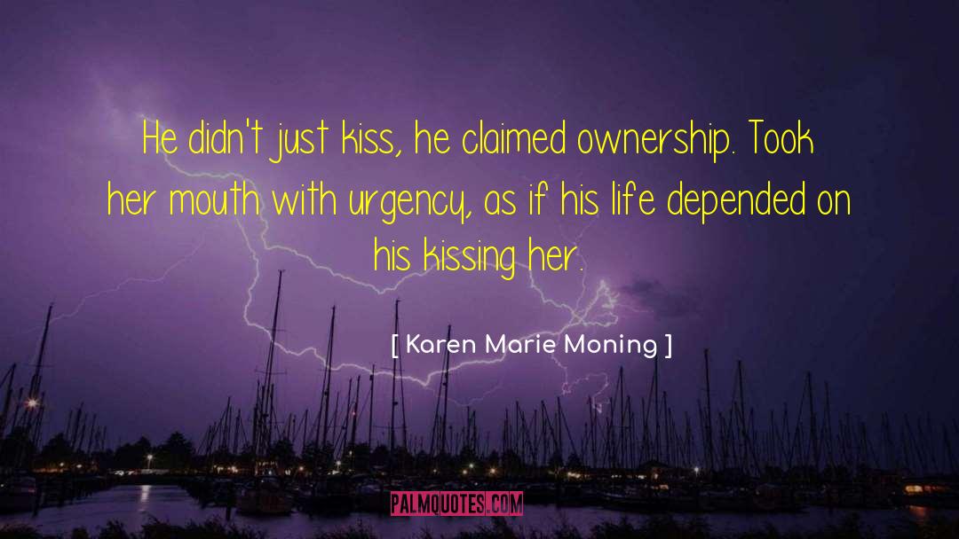 Kissing Wallpapers With quotes by Karen Marie Moning
