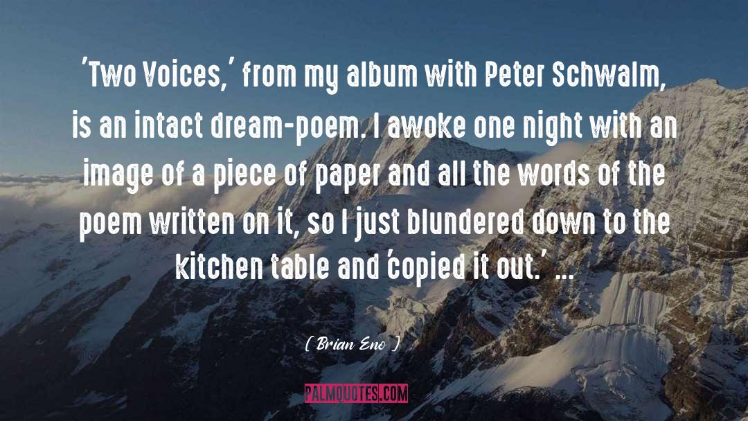 Kitchen Table quotes by Brian Eno