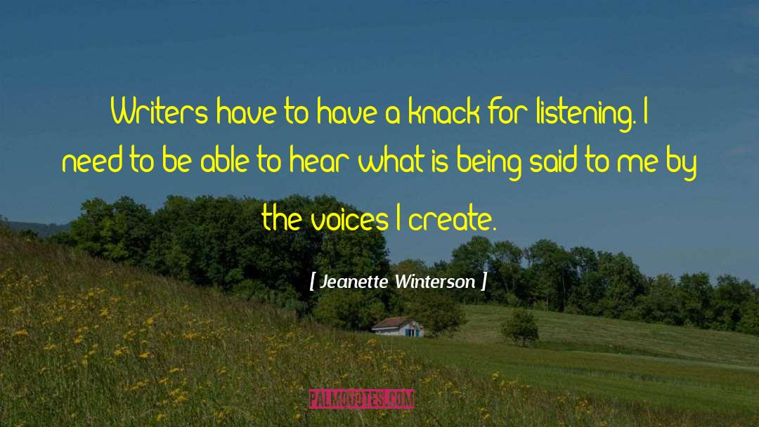 Knack quotes by Jeanette Winterson