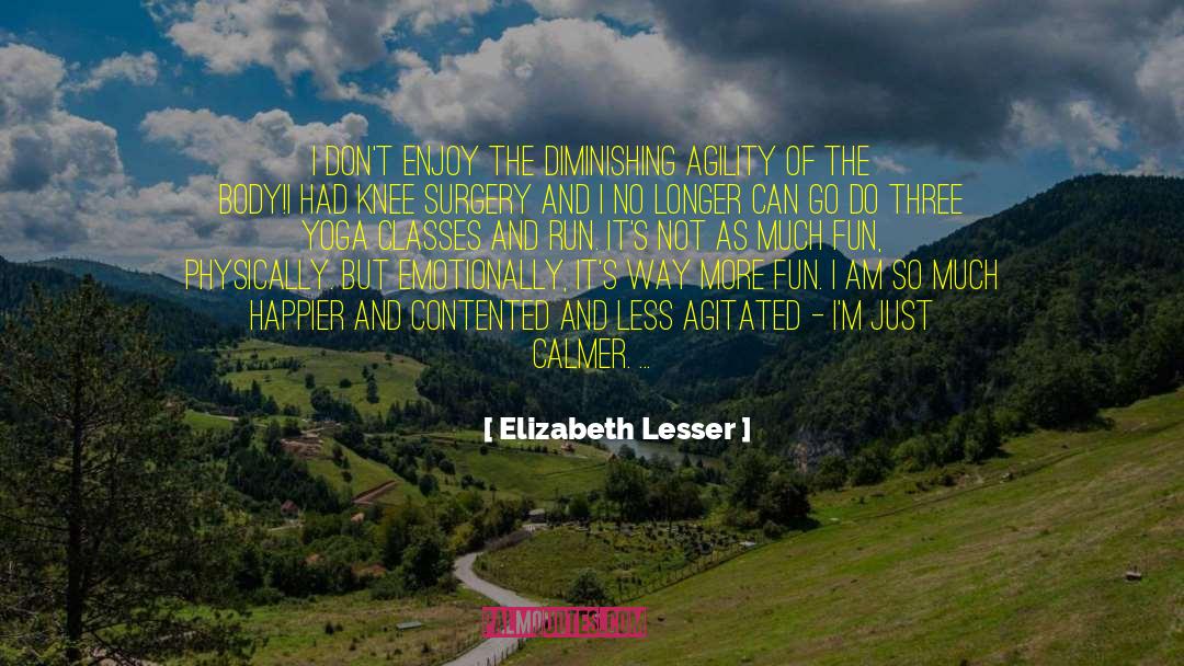 Knee Surgery Motivational quotes by Elizabeth Lesser