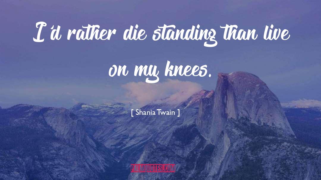 Kneeling quotes by Shania Twain