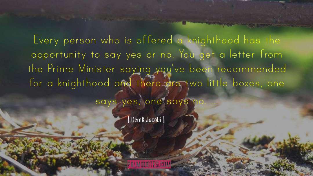 Knighthood quotes by Derek Jacobi