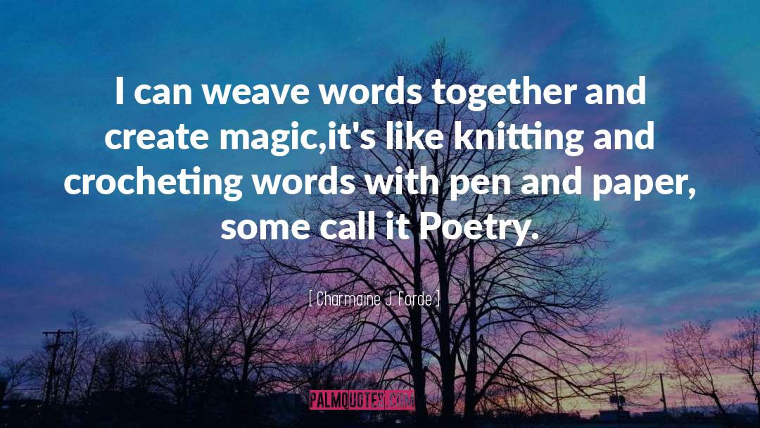 Knitting quotes by Charmaine J. Forde