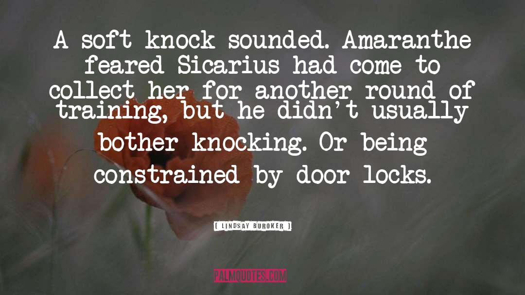 Knock quotes by Lindsay Buroker