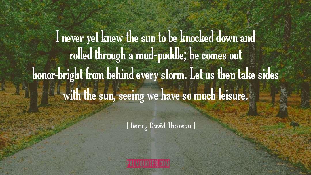 Knocked Down quotes by Henry David Thoreau