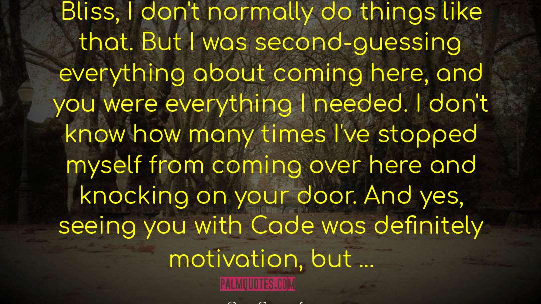 Knocking quotes by Cora Carmack
