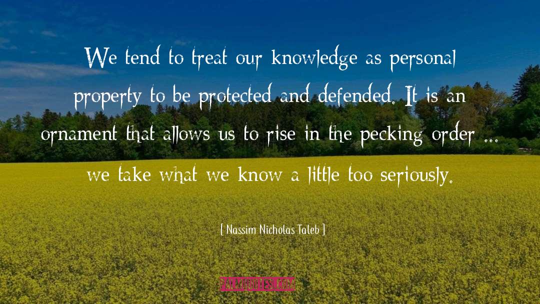 Know A Little quotes by Nassim Nicholas Taleb