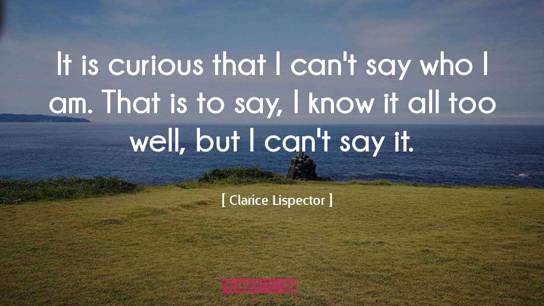 Know It All quotes by Clarice Lispector