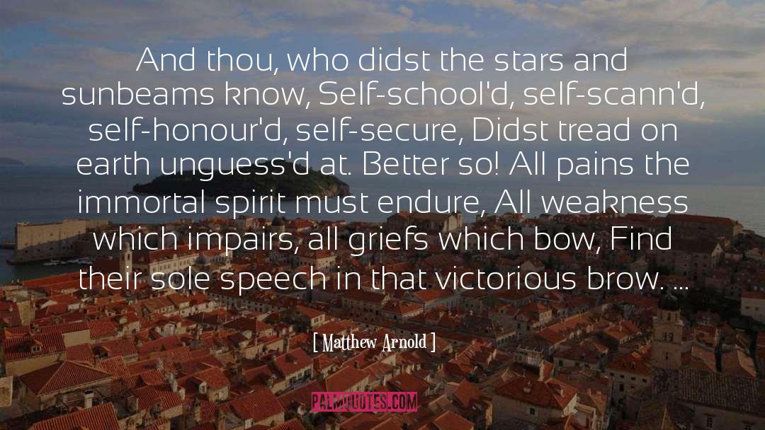 Know Self quotes by Matthew Arnold