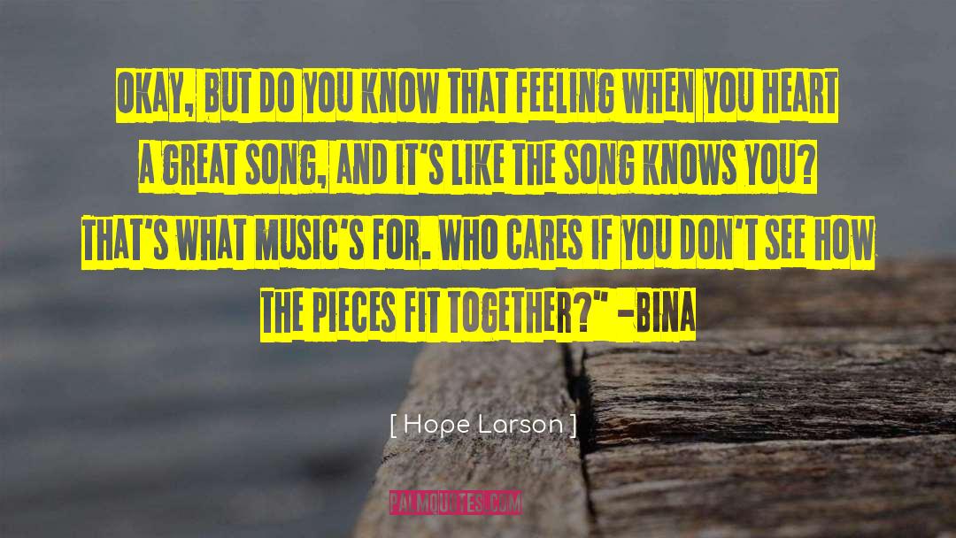Know That Feeling quotes by Hope Larson