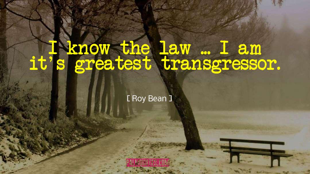 Know The Law quotes by Roy Bean