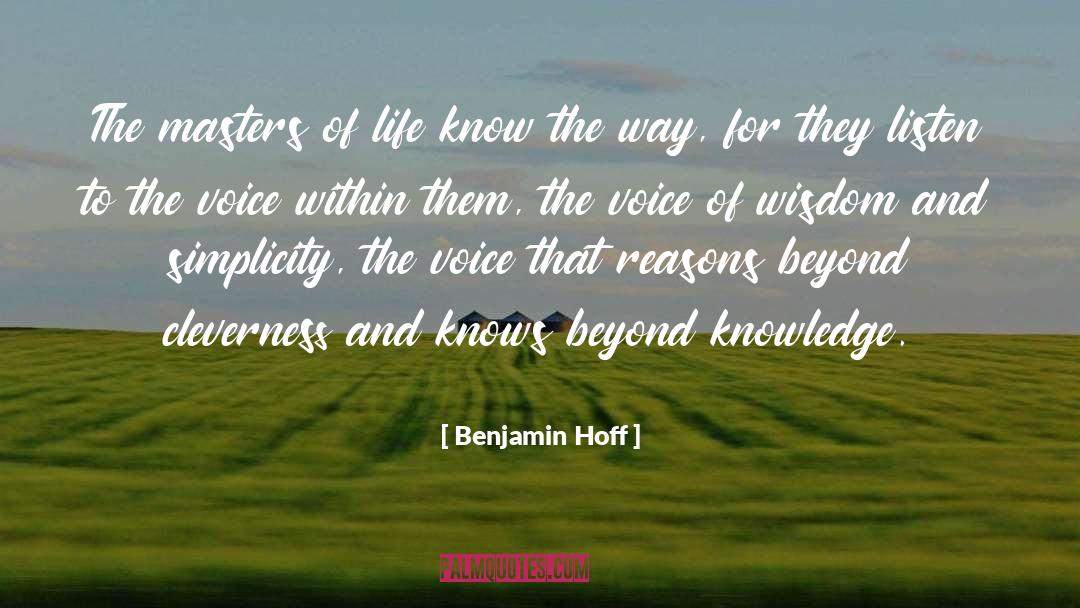 Know The Way quotes by Benjamin Hoff