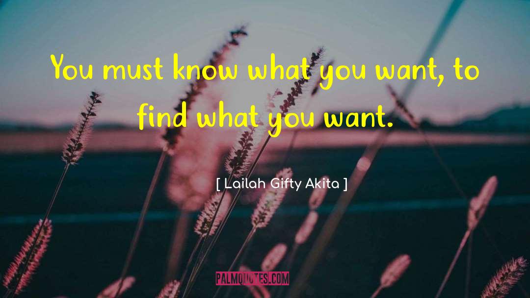 Know What You Want quotes by Lailah Gifty Akita