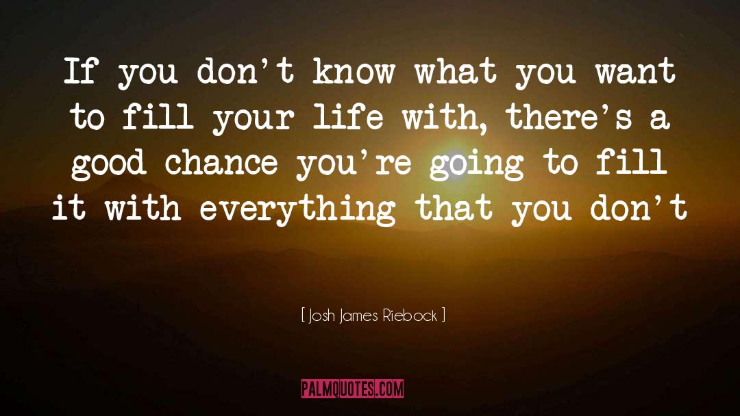 Know What You Want quotes by Josh James Riebock